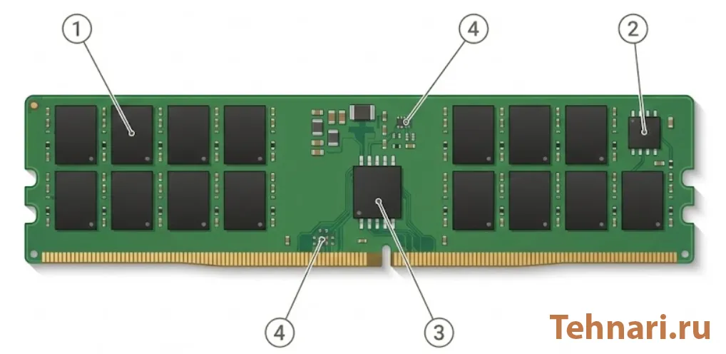 Анатомия модуля оперативной памяти: чипы DRAM, SPD и PMIC (DDR5)