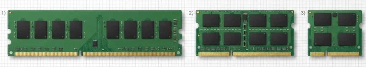 Виды оперативной памяти по форм-фактору: DIMM, SO-DIMM и Micro-DIMM