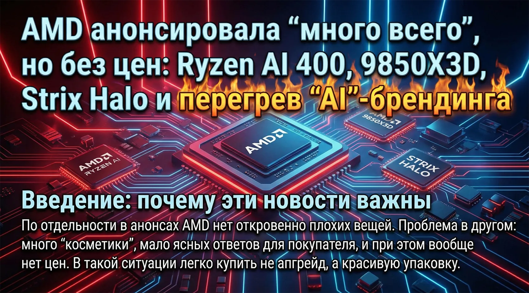 «Intel Panther Lake (Core Ultra Series 3): XC3 iGPU и новые MSI Prestige/Stealth/Raider — что выбирать». На технологичном синем фоне с изображением микросхем представлены три ноутбука MSI и логотип Intel.
