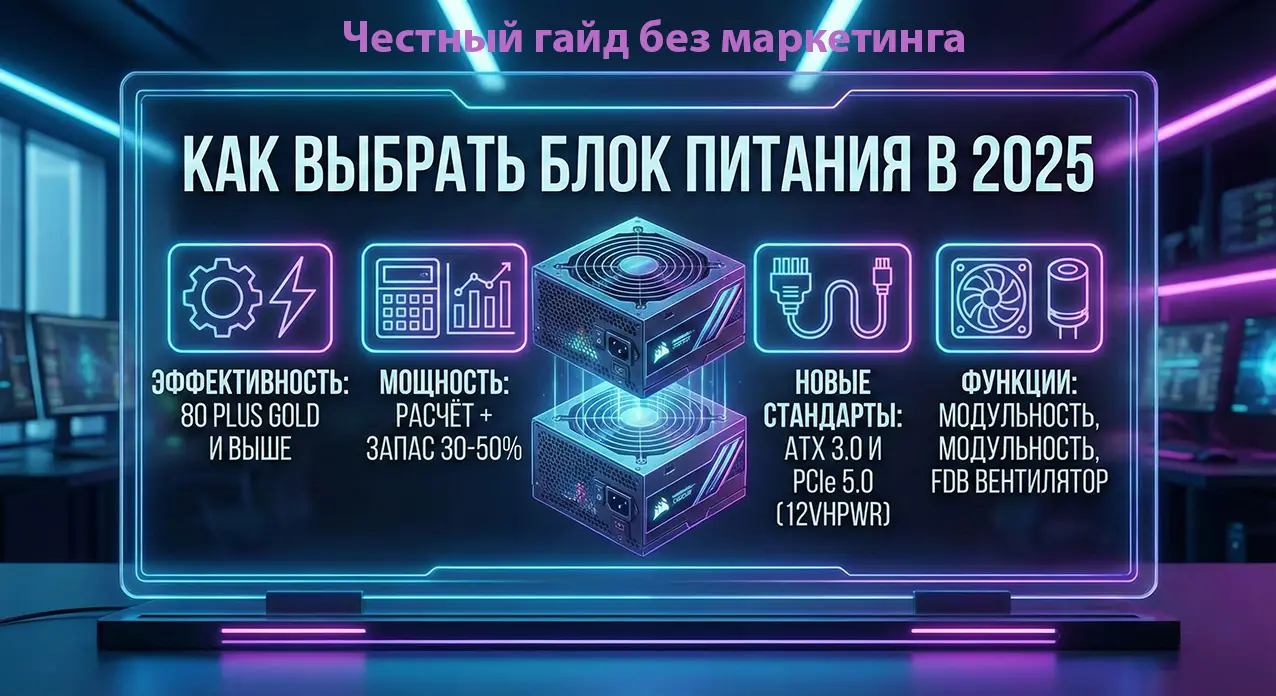 Как выбрать блок питания в 2025
