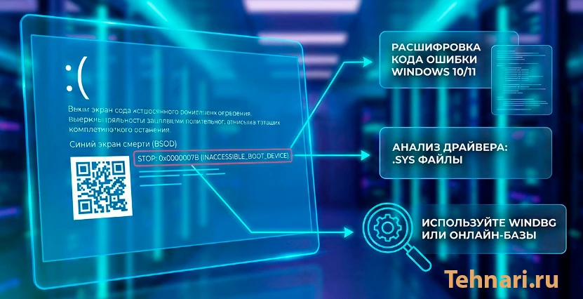 Синий экран смерти (BSOD): как расшифровать код ошибки в Windows 10/11